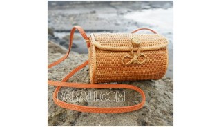 cylinder bag ata grass handwoven balinese handmade design